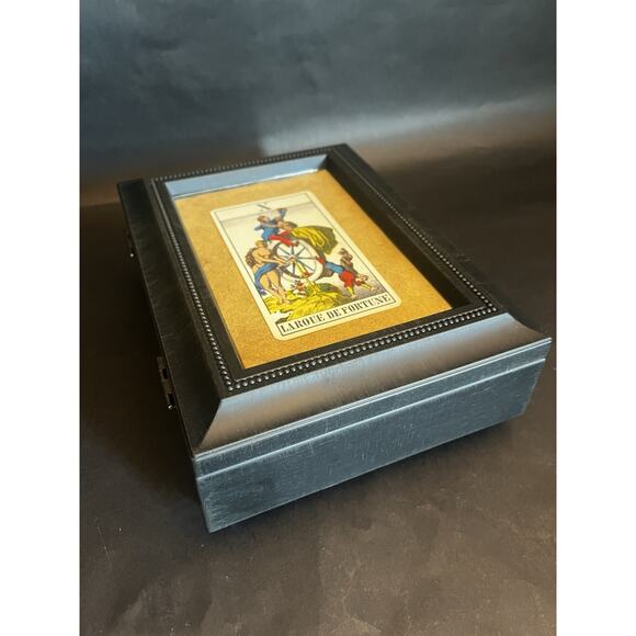 Music Box | Wind Up Splieluhr Fur Elise | VTG Swiss Tarot Wheel Of Fortune Card - Picture 2 of 6